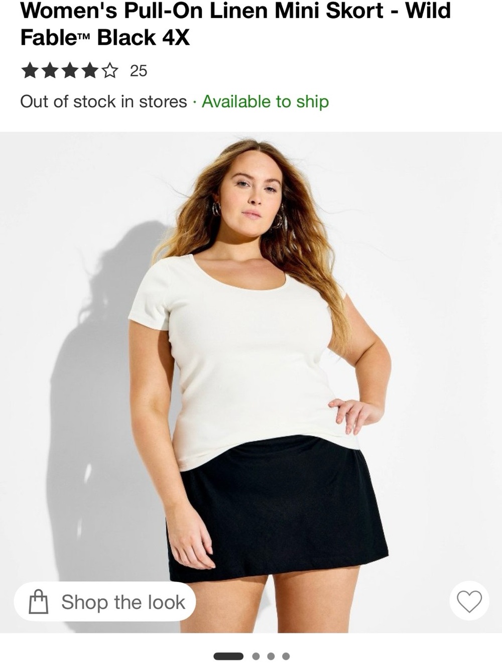 a new day Black Pull-On Skort - 4X